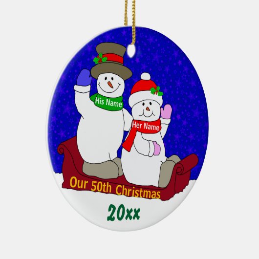 私達の第50クリスマス セラミックオーナメント (右)