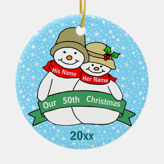 私達の第50クリスマス セラミックオーナメント (正面)