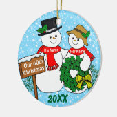 私達の第60クリスマス セラミックオーナメント (左)