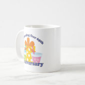 私達の第65記念日のギフトを祝うこと コーヒーマグカップ (正面左)