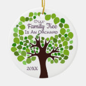 私達の系譜は果樹園の採用または擁護施設です セラミックオーナメント (正面)