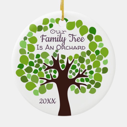 私達の系譜は果樹園の採用または擁護施設です セラミックオーナメント (裏面)