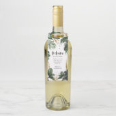 私達の結婚式のワインへの歓迎 ボトルネックタグ (ボトル)