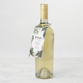 私達の結婚式のワインへの歓迎 ボトルネックタグ (アングル)