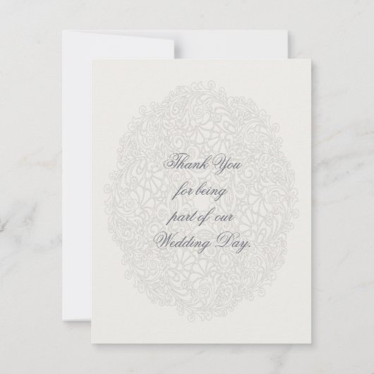 私達の結婚式のヴィンテージのあることをありがとう サンキューカード (裏面)