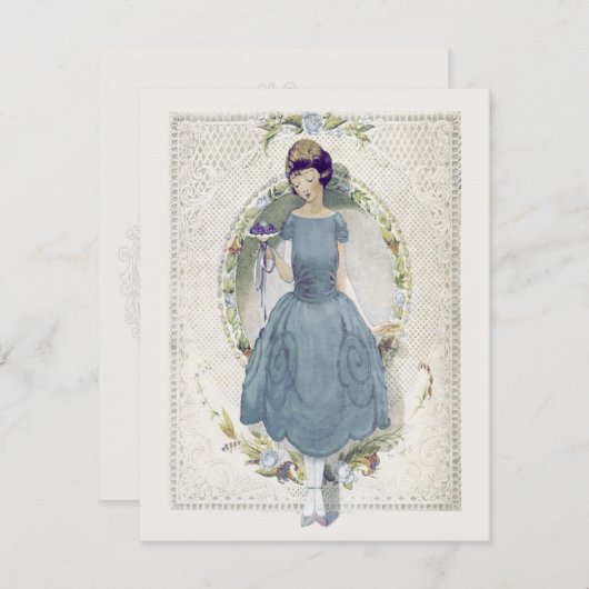 私達の結婚式のヴィンテージのあることをありがとう サンキューカード (正面/裏面)