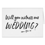 私達の結婚式の招待状を目撃します (正面横)