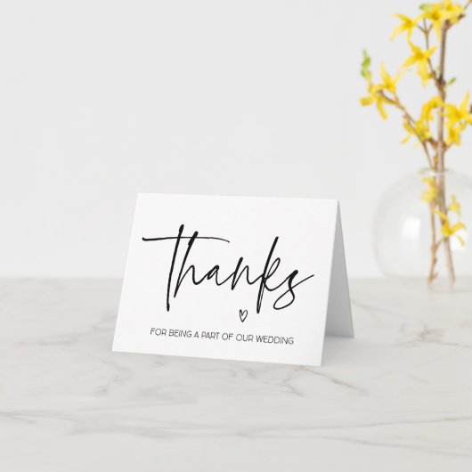 私達の結婚式の部分であることをありがとうは感謝していしています カード (黄色い花)