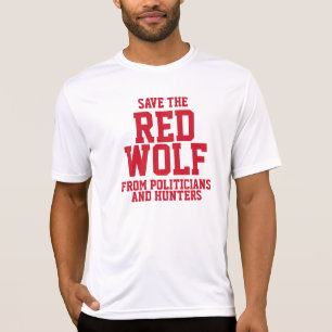 私達の絶滅寸前のアメリカアカオオカミを救って下さい Tシャツ