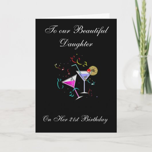 私達の美しい女の子の第21バースデー・カードに カード (正面)