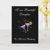 私達の美しい女の子の第21バースデー・カードに カード (黄色い花)