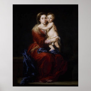 私達の聖母マリアVirgenマリアロサリオ女性ポスター ポスター