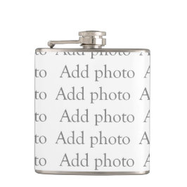 私達の自身の写真のフラスコを加えて下さい フラスク