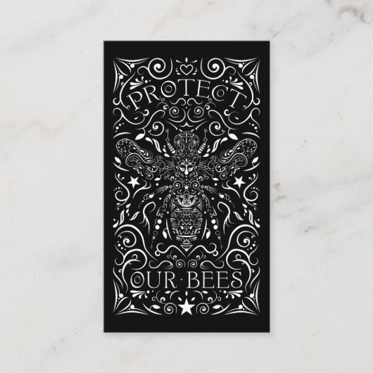 私達の蜂を保護して下さい 名刺 (正面)