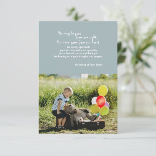 私達の視力の写真の死別から行ってありがとう サンキューカード (スタンド正面)