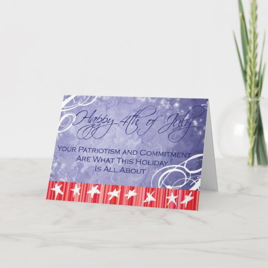 私達の軍隊のための7月カードの第4 カード (正面)