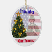 私達の軍隊の休日のオーナメントを覚えて下さい セラミックオーナメント (右)