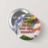 私達の軍隊ボタンのために祈って下さい 缶バッジ (正面&裏面)
