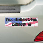 私達の軍隊-旗の後ろに立つことができなければ バンパーステッカー (車上)