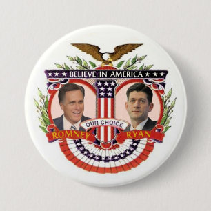 私達の選択: Romney/ライアン 缶バッジ