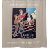 私達の離れ家3に歓迎して下さい シャワーカーテン (正面)