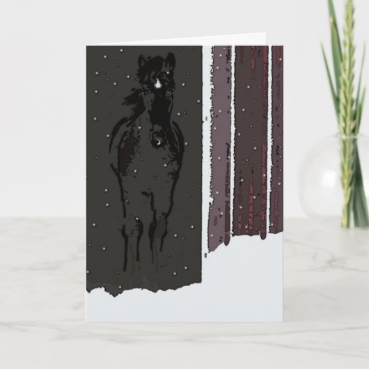 私達の馬小屋からのあなたのへのメリークリスマスは梳きます シーズンカード (正面)