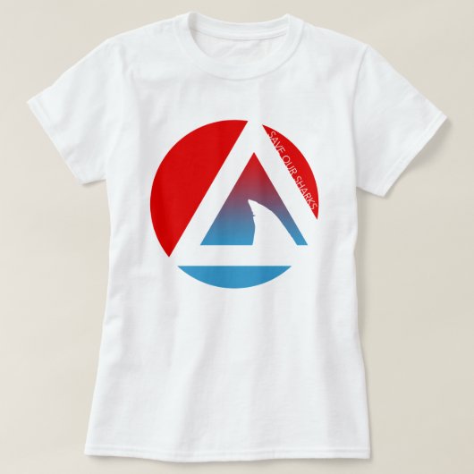 私達の鮫のtricirclesを救って下さい tシャツ (デザイン正面)