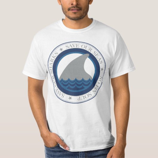 私達の鮫を救って下さい Tシャツ (正面)