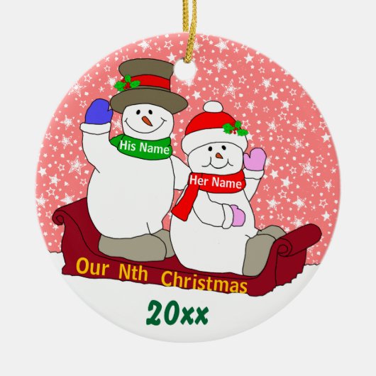 私達のｎ番目クリスマス セラミックオーナメント (正面)