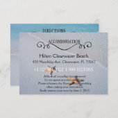 私達の2 |のビーチ結婚式の調節の方向 エンクロージャーカード (正面/裏面)