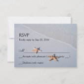 私達の2 |の海愛ヒトデの応答RSVPカード 出欠カード (正面)