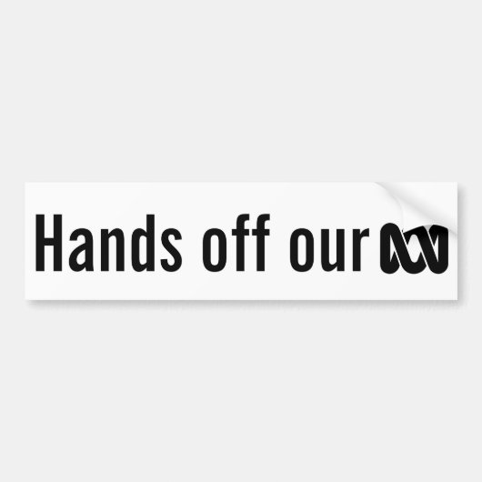 私達のABCのバンパーステッカーを離れた手 バンパーステッカー (正面)