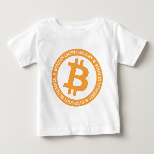 私達のBitcoinのロゴのタイプ07 ベビーTシャツ (正面)