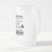 私達のFirepitによって曇らされるマグへのパーソナライズな歓迎 フロストグラスビールジョッキ (正面右)