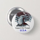 私達のTroops/USAボタンを支えて下さい 缶バッジ (正面&裏面)