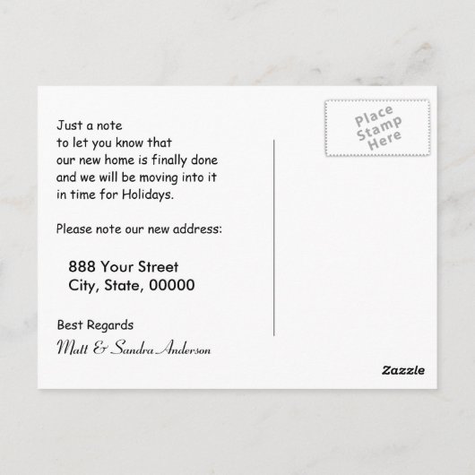 私達はあなた自身の地図とBの家の地図を取り替えます動かしました ポストカード (裏面)