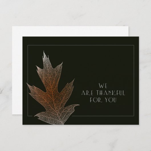 私達はあなた/感謝祭の郵便はがきのために感謝しています シーズンポストカード (正面/裏面)