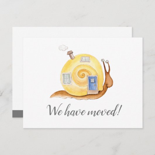 私達はかたつむりの家の移動家を動かしました 案内ポストカード (正面/裏面)