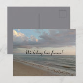 私達はかわいいビーチの写真永久にここに属します ポストカード (正面/裏面)