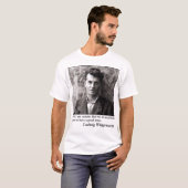 "私達はここによいひとときを過ごすこといません。" Tシャツ (正面フル)