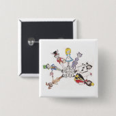 "私達はここのすべての不機嫌"ボタンがかかりますです 缶バッジ (正面&裏面)