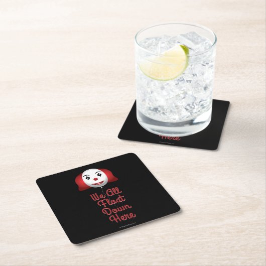 私達はすべてここに浮かびます スクエアペーパーコースター (インサイチュ)