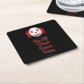 私達はすべてここに浮かびます スクエアペーパーコースター (アングル)