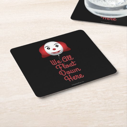 私達はすべてここに浮かびます スクエアペーパーコースター (アングル)