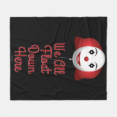 私達はすべてここに浮かびます フリースブランケット (正面(横))