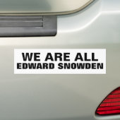 私達はすべてのエドワードSNOWDEN -バンパーステッカーです バンパーステッカー (車上)