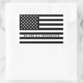 私達はすべての移民のステッカーです 長方形シール (バッグ)