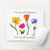 私達はすべて違うで及び美しい多様性です マウスパッド (マウス)