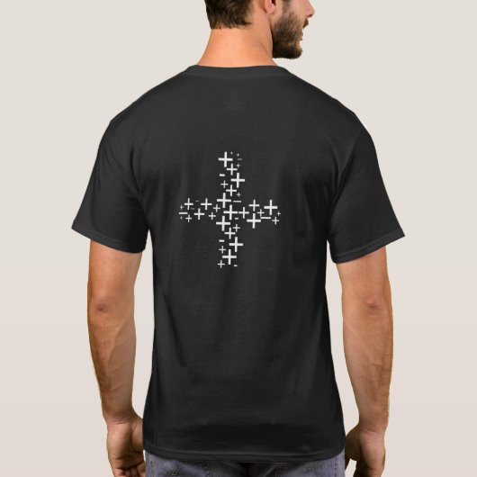 "私達はすべてHIVの状態"の黒のティー有します Tシャツ (裏面)