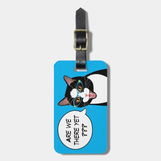 私達はそこにまだありますか。 粋なタキシード猫BlissAndKittens ラゲッジタグ (正面縦)